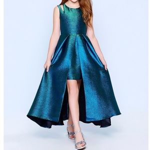 Tween Diva▪️Metallic Brocade Dress